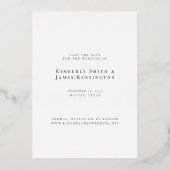 金エレガント箔の書道の写真の保存日付 箔招待状 (裏面)