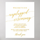 金エレガント箔の書道の抜き取り式 箔ポスター (正面)