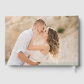 金エレガント箔の書道の結婚写真 ゲストブック (裏面)