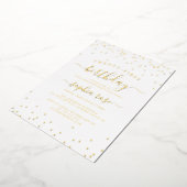 金エレガント箔の書道21歳の誕生日 箔招待状 (回転した状態)