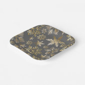 金エレガント箔の雪の結晶グレークリスマス ペーパープレート (傾斜あり)