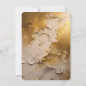 金エレガント箔ひび結婚割れ セーブザデート (裏面)