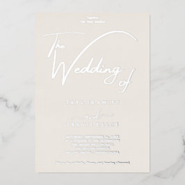 金エレガント箔アイボリーフローリッシュ結婚ズ 箔招待状