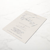 金エレガント箔アイボリーフローリッシュ結婚ズ 箔招待状 (回転した状態)