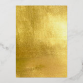 金エレガント箔イニシャルブライダルシャワー 箔招待状 (裏面)