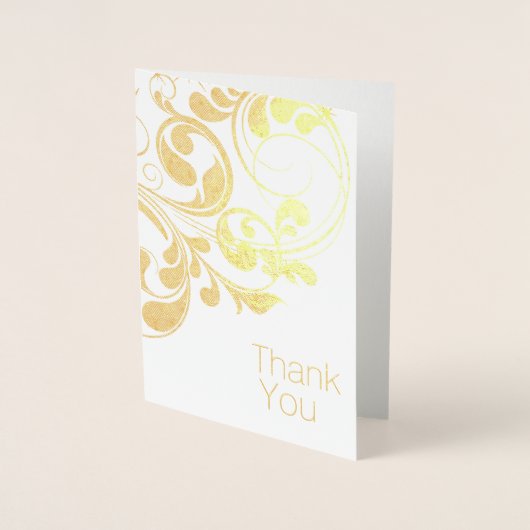金エレガント箔サンキューカード 箔カード (正面)