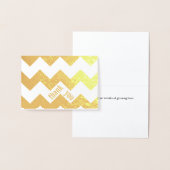 金エレガント箔シェブロンありがとうノートカード 箔カード (ディスプレー)