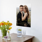 金エレガント箔スクリプ結婚トのウェルカムサイン 箔ポスター (レイダウン (キッチン))