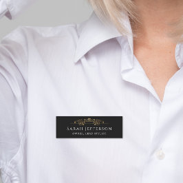 金エレガント箔スワーズクラシックブラックスタッフ 名札