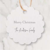 金エレガント箔ダマスクミニマリストフォイルメッセージカード フェイバータグ (裏面)