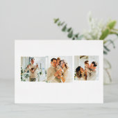 金エレガント箔ハッピー父の日3フォトカード 箔招待状 (立ち正面)