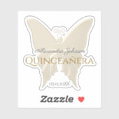 金エレガント箔バタフライキンセアニェラモノグラム シール (シート)