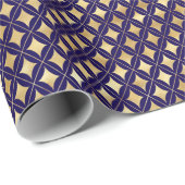 金エレガント箔パタフェイクーンのクリスマス ラッピングペーパー (ロールコーナー)