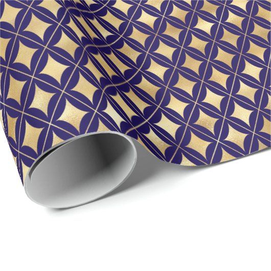 金エレガント箔パタフェイクーンのクリスマス ラッピングペーパー (ロールコーナー)