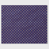 金エレガント箔パタフェイクーンのクリスマス ラッピングペーパー (フラット)