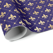 金エレガント箔パタフェイクーンのクリスマス ラッピングペーパー (ロールコーナー)