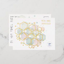金エレガント箔パーティーミニマ企業のリスト 箔招待状ポストカード