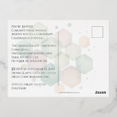 金エレガント箔パーティーミニマ企業のリスト 箔招待状ポストカード (裏面)