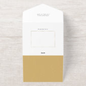 金エレガント箔ピースオンアース写真 オールインワン招待状 (外側)