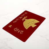 金エレガント箔ピースドーヴクリス企業のマス 箔シーズンカード (回転した状態)