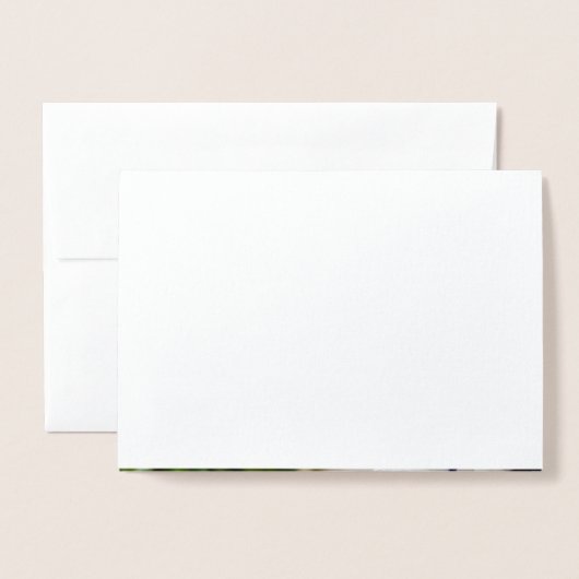 金エレガント箔フォト結婚式招待状 箔カード (裏面封筒付き)