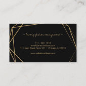 金エレガント箔フレームモダンプロフェッショナル 名刺 (裏面)
