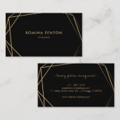 金エレガント箔フレームモダンプロフェッショナル 名刺 (正面/裏面)