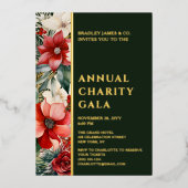 金エレガント箔フローラチャリティーイベントガラパーティー 箔招待状 (正面)