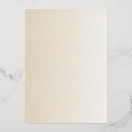 金エレガント箔フローラ結婚式招待状箔I 箔招待状 (裏面)