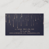 金エレガント箔ブラシストローク滴下爪、 ネイルポーランド 名刺 (裏面)