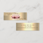 金エレガント箔ブラシストローク、ロータス スキニー名刺 (正面/裏面)