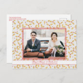 金エレガント箔ホリーメリーク結婚したリスマス シーズンポストカード (正面/裏面)