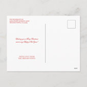 金エレガント箔ホリーメリーク結婚したリスマス シーズンポストカード (裏面)