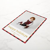 金エレガント箔メリークリスマスホリデーカード 箔シーズンカード (回転した状態)