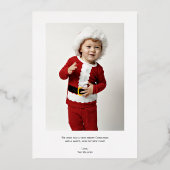 金エレガント箔メリークリスマスホリデーカード 箔シーズンカード (裏面)