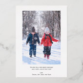 金エレガント箔メリークリスマスホリデーカード 箔シーズンカード (裏面)