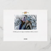 金エレガント箔メ縁どリークリスマス箔ホリ 箔シーズンカード (裏面)