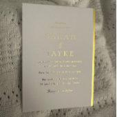 金エレガント箔モダン結婚の 箔招待状
