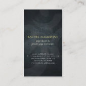 金エレガント箔ヨガマンダラフローラ&オムシンボル 名刺 (裏面)