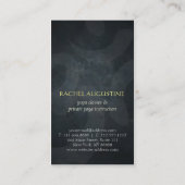 金エレガント箔ヨガ瞑想ポーズオムシンボル 名刺 (裏面)