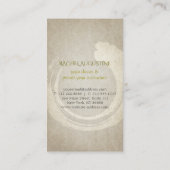 金エレガント箔ヨガ瞑想ポーズ禅シンボル 名刺 (裏面)