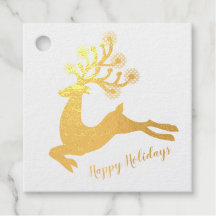 金エレガント箔リーピングディアクリスマスホリデー