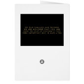 金エレガント箔付き黒結婚式 プログラム (裏面)