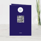 金エレガント箔企業のパーティーネイビーブルー 箔シーズンカード (裏面)