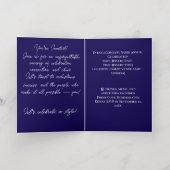 金エレガント箔企業のパーティーネイビーブルー 箔シーズンカード (内側レイダウン)