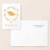 金エレガント箔卒業祝いカード 箔カード (ディスプレー)