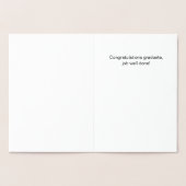 金エレガント箔卒業祝いカード 箔カード (内部)