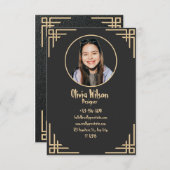 金エレガント箔名刺 エンクロージャーカード (正面/裏面)