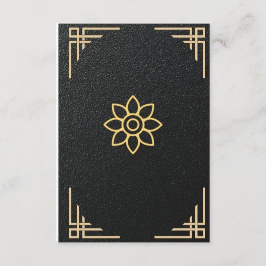 金エレガント箔名刺 エンクロージャーカード (裏面)