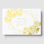 金エレガント箔幾何模様フローラ ゲストブック (正面)